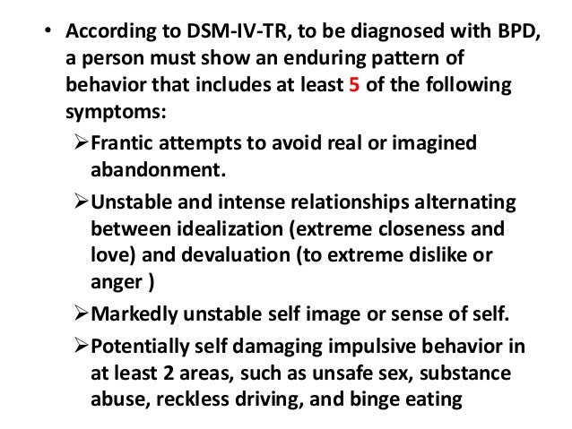 Borderline personality disorder unsafe sex